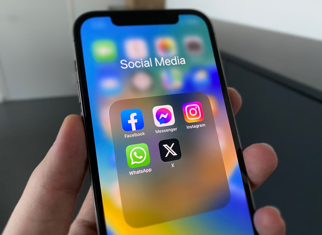 Smartphone showing social media apps